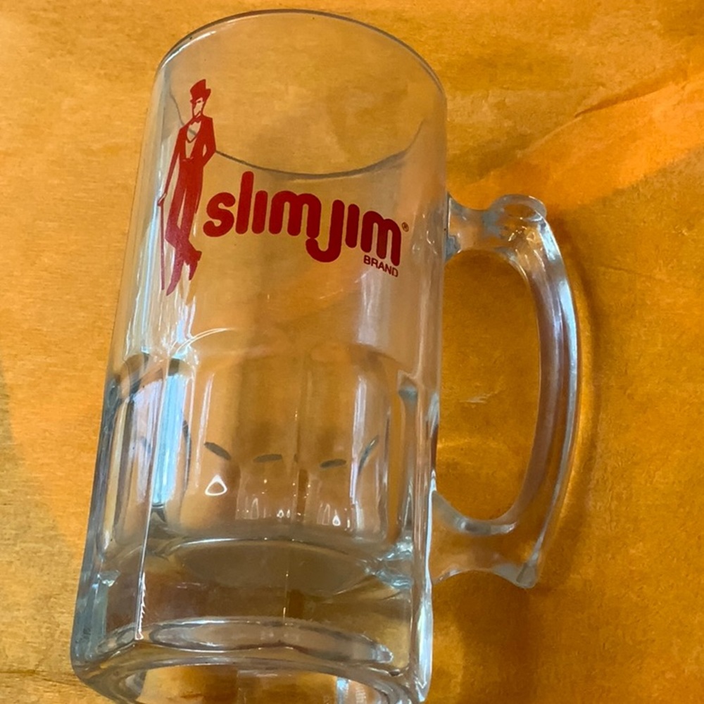 Slim Jim Glass beer mug